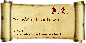 Molnár Klarissza névjegykártya